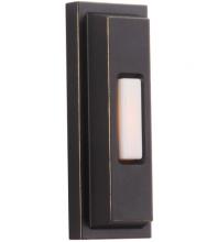  PB5005-AZ - Surface Mount LED Lighted Push Button, Beveled Rectangle in Antique Bronze