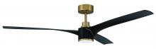  PHB60FBSB3 - 60" Phoebe in Flat Black/Satin Brass w/ Flat Black Blades