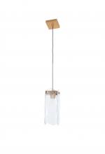  59991-SB - Angela 1 Light Pendant in Satin Brass