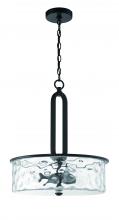  54293-FB - Collins 3 Light Pendant in Flat Black