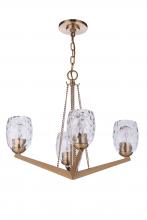  57324-SB - Guiding Star 4 Light Chandelier in Satin Brass