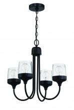  58124-FB - Wrenn 4 Light Chandelier in Flat Black