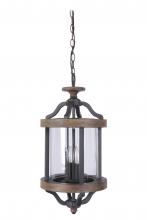  Z7921-TBWB - Ashwood 2 Light Outdoor Pendant in Textured Black/Whiskey Barrel