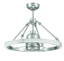 Craftmade LVY24BNK4 - Levy 19" 4-Blade Ceiling Fan in Brushed Polished Nickel w/ Clear Acrylic Blades