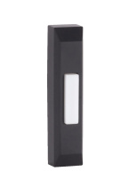 Craftmade PB5004-FB - Surface Mount LED Lighted Push Button, Thin Rectangle Profile in Flat Black