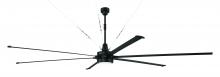 Craftmade PRT144FB6 - 144" Ceiling Fan w/Blades, LED Light Kit, Damp Rated, 12" & 24" Custom 1.25"Dia Down