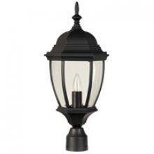  Z285-TB - Bent Glass Cast 1 Light Outdoor Post Mount in Textured Black