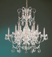  1035-PB-CL-MWP - Traditional Crystal 12 Light Crystal Brass Chandelier