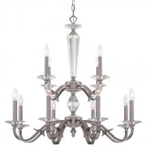  2239-PW - Crystorama Hugo 12 Light Pewter Chandelier