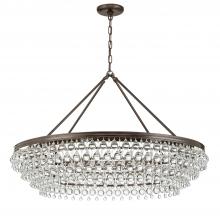  278-VZ - Calypso 8 Light Crystal Teardrop Vibrant Bronze Chandelier