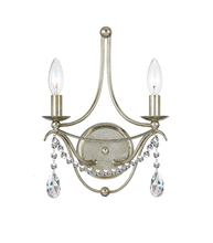  412-SA-CL-MWP - Metro 2 Light Antique Sliver Sconce