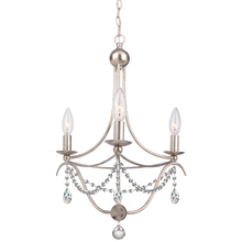  413-SA-CL-SAQ - Metro 3 Light Antique Silver Mini Chandelier