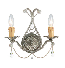  4712-SL - 2 Light Silver Leaf Youth Sconce