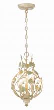  4845-CT - Josie 3 Light Champagne Green Tea Mini Chandelier