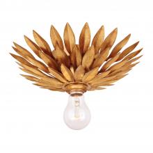  500-GA_CEILING - Broche 1 Light Antique Gold Flush Mount