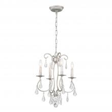  5014-OS-CL-MWP - Ashton 4 Light Hand Cut Crystal Olde Silver Mini Chandelier