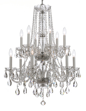  5047-CH-CL-I - Traditional Crystal 12 Light Clear Italian Crystal Chrome Chandelier