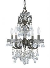  5194-EB-CL-I - Legacy 4 Light Italian Crystal Bronze Mini Chandelier