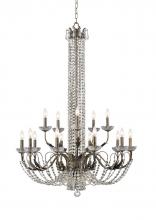  5259-EB-CL-MWP - English Bronze Crystal Chandelier W37 H54" 10+5-40WC