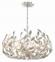  533-SA - Broche 6 Light Antique Silver Chandelier