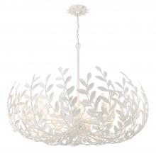  569-MT - Broche 12 Light Matte White Chandelier