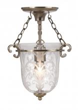  5760-AB - 1 Light Brass Glass Pendant II