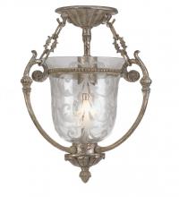  5771-AS - Crystorama Camden 1 Light Glass Silver Ceiling Mount