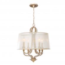  6764-DT - Garland 4 Light Distressed Twilight Crystal Bead Mini Chandelier