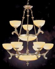  930-WH - Natural Alabaster 12 Light French White Chandelier