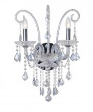  9832-CH-IB - Simone 2 Light Ice Blue Crystal Chrome Sconce