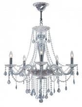  9836-CH-IB - Crystorama Simone 5 Light Blue Crystal Chandelier