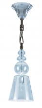  9840-CH-IB - Crystorama Harper 1 Light Ice Blue Glass Chrome Pendant I