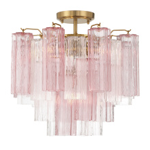 Crystorama ADD-300-AG-SP_CEILING - Addis 4 Light Aged Brass Semi Flush Mount