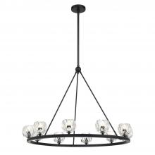  ARA-10265-MK - Aragon 10 Light LED Matte Black Chandelier