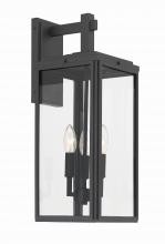  BYR-80103-MK - Byron 3 Light Matte Black Outdoor Sconce