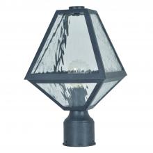  GLA-9707-WT-BC - Brian Patrick Flynn Glacier 1 Light Black Charcoal Small Outdoor Post