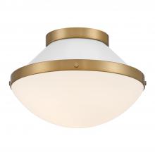  XAN-8001-VG-WH - Xander 1 Light Vibrant Gold + White Flush Mount