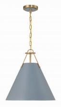  XAV-B8305-VG-BL - Xavier 3 Light Vibrant Gold + Blue Pendant