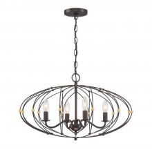  ZUC-A9034-EB-GA - Zucca 4 Light English Bronze + Antique Gold Chandelier