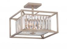 Designers Fountain 87411-AP - Linares 14" 3-Light Semi-Flush