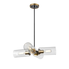  DVP24705BR+GR-CL - Barker 4 Light Pendant