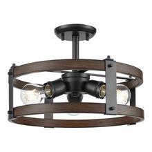  DVP40312GR+IW - Oakhurst 3 Light Semi-Flush Mount