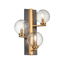  DVP40499BR+GR-RPG - Tropea 3 Light Sconce