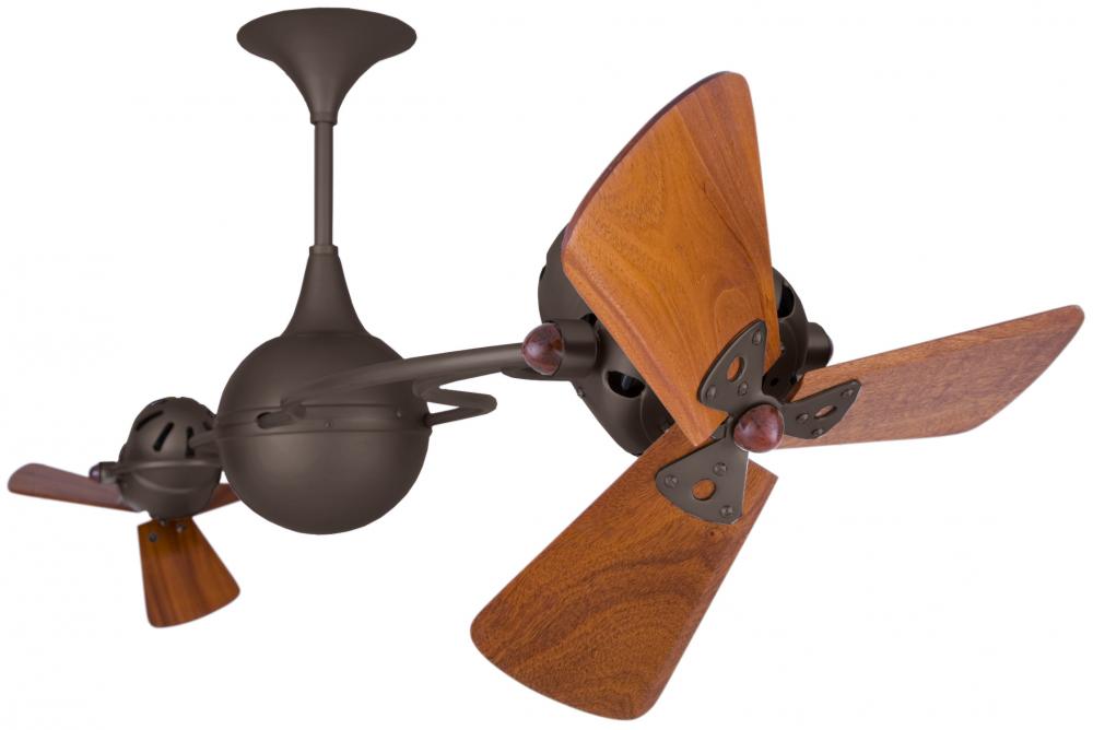 Italo Ventania - Rotational Ceiling Fan - Bronzette Finish - Mahogany Tone Blades
