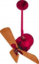  BD-RED-WD - Bianca Direcional ceiling fan in Rubi (Red) finish with solid sustainable mahogany wood blades.