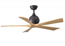  IR5-TB-LM-52 - Irene-5 five-blade paddle fan in Textured Bronze finish with 52" with light maple blades.