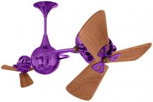  IV-LTPURPLE-WD - Italo Ventania 360° dual headed rotational ceiling fan in Ametista (Purple) finish with solid sus