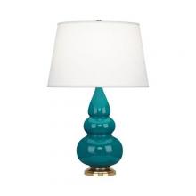  253X - Peacock Small Triple Gourd Accent Lamp