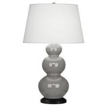  339X - Smokey Taupe Triple Gourd Table Lamp