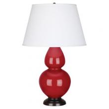  RR21X - Ruby Red Double Gourd Table Lamp